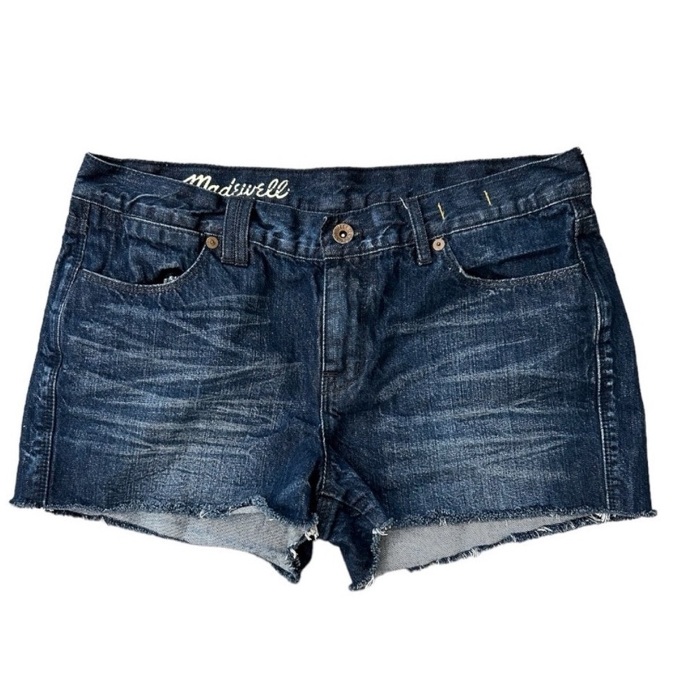 Madewell 29 Cut Off Raw Hem Denim Blue Jean Shorts